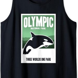 Funny Retro Olympic National Park Orcas Islands T-Shirt Gift Tank Top