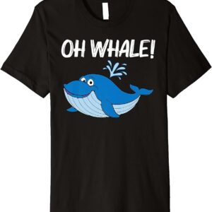 Funny Whale Art For Men Women Orca Narwhal Blue Whales Premium T-Shirt
